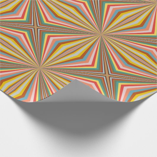 Kleurstofbarsting van de retrorestrepen cadeaupapier (Hoek)