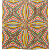 Kleurstofbarsting van de retrorestrepen douchegordijn (Voorkant)