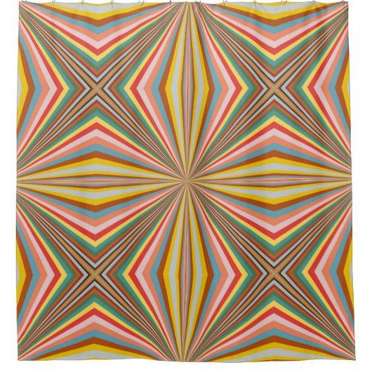 Kleurstofbarsting van de retrorestrepen douchegordijn (Voorkant)