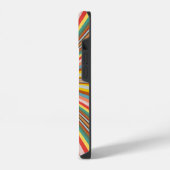 Kleurstofbarsting van de retrorestrepen iPhone hoesje (Linkerkant)
