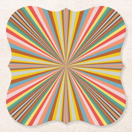 Kleurstofbarsting van de retrorestrepen kartonnen onderzetters (Voorkant)