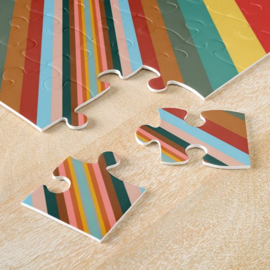 Kleurstofbarsting van de retrorestrepen legpuzzel (Zijkant)