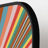 Kleurstofbarsting van de retrorestrepen pickleball paddle (Links Detail)