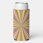 Kleurstofbarsting van de retrorestrepen seltzer blikjeskoeler (Seltzer Achterkant)