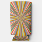 Kleurstofbarsting van de retrorestrepen seltzer blikjeskoeler (Achterkant)