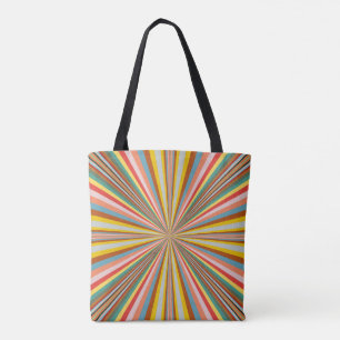 Kleurstofbarsting van de retrorestrepen tote bag