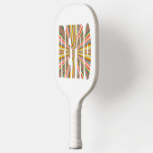 Kleurstofbreuk van Retro Word Stripes Pickleball P Pickleball Paddle (Links)