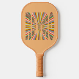 Kleurstofbreuk van Retro Word Stripes Pickleball P Pickleball Paddle