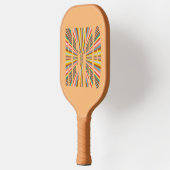 Kleurstofbreuk van Retro Word Stripes Pickleball P Pickleball Paddle (Links)