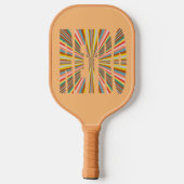 Kleurstofbreuk van Retro Word Stripes Pickleball P Pickleball Paddle (Achterkant)