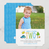 Kleurstofdoppen 2e verjaardag van de uitnodiging / (Voorkant / Achterkant)