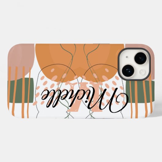 Kleurstoffen Abstract esthetisch Aangepast monogra Case-Mate iPhone Case (Achterkant (horizontaal))