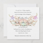 Kleurstoffen en koraal voor bruiloft kaart (Voorkant)