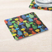 Kleurstoffen en muizen kartonnen onderzetters (Schuin)