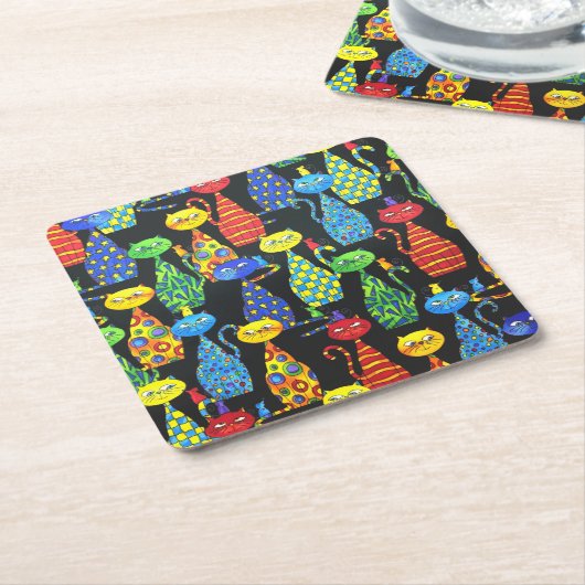 Kleurstoffen en muizen kartonnen onderzetters (Schuin)