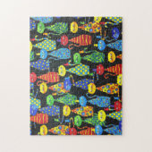 Kleurstoffen en muizen legpuzzel (Verticaal)