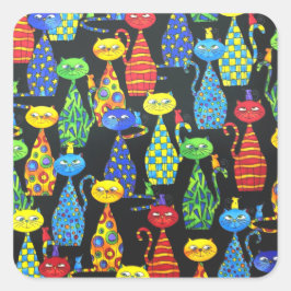 Kleurstoffen en muizen vierkante sticker