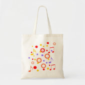 Kleurstoffen en Muzieknoten Tote Bag (Voorkant)