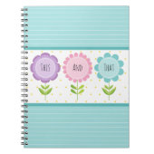 Kleurstoffen Floral en Stripes Notitieboek (Voorkant)