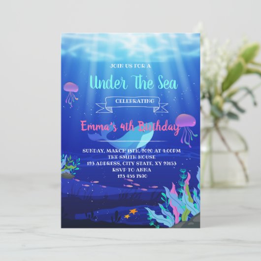 Kleurstoffen in het kader van de partijuitnodiging kaart (Staand voorkant)