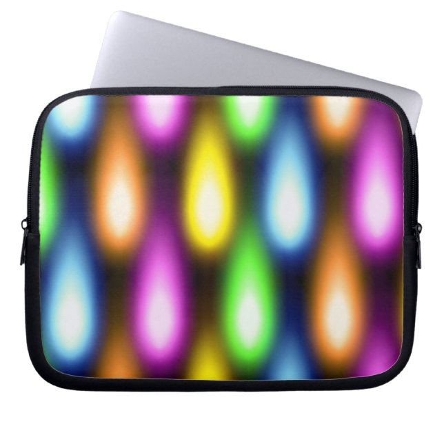 Kleurstoffen lichteffecten laptop sleeve (Voorkant)