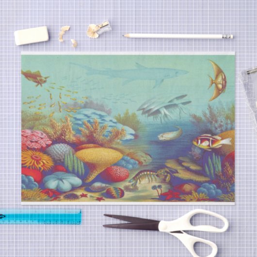 Kleurstoffen onder de Zee scène Tissuepapier (Craft)