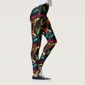 Kleurstoffen op zwarte Leggings voor dames (Rechts)