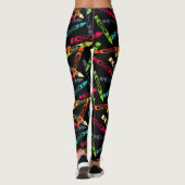 Kleurstoffen op zwarte Leggings voor dames (Achterkant)