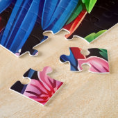 Kleurstoffen parrots legpuzzel (Zijkant)