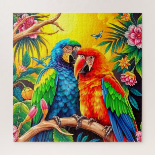 Kleurstoffen parrots legpuzzel