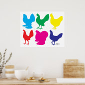 Kleurstoffen Poster (Keuken)