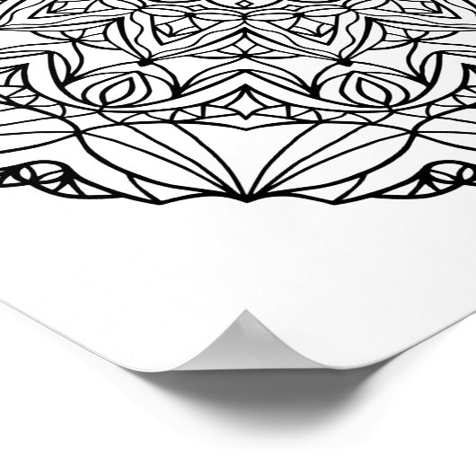 Kleurstoffen Poster - Sunstar Mandala (Hoek)