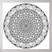 Kleurstoffen Poster - Sunstar Mandala (Voorkant)
