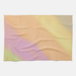 Kleurstoffen Reuzenrad Pastel Strepen Naam  Theedoek
