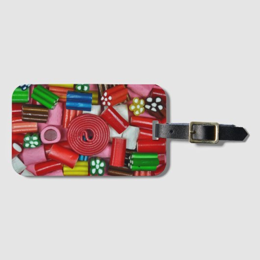 Kleurstoffen snoep bagagelabel (Voorkant (horizontaal))