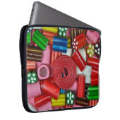 Kleurstoffen snoep laptop sleeve (Voorkant Rechts)