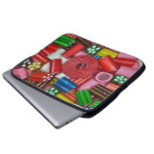 Kleurstoffen snoep laptop sleeve (Voorkant onderkant)