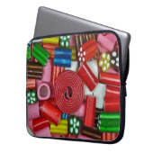 Kleurstoffen snoep laptop sleeve (Voorkant Links)