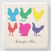 Kleurstoffen Stenen Onderzetter (Voorkant)