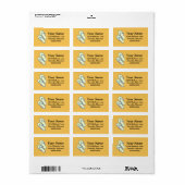 Kleurstoffen Teenslippers 2 Adresetiketten Etiket (Full Sheet)