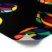 kleurstoffen van kleurloos glas poster (Hoek)