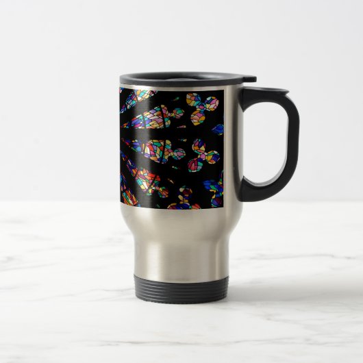 kleurstoffen van kleurloos glas reisbeker (Rechts)