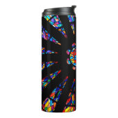 kleurstoffen van kleurloos glas thermosbeker (Gedraaid links)