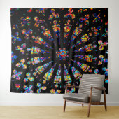 kleurstoffen van kleurloos glas wandkleed (In Situ (horizontaal))