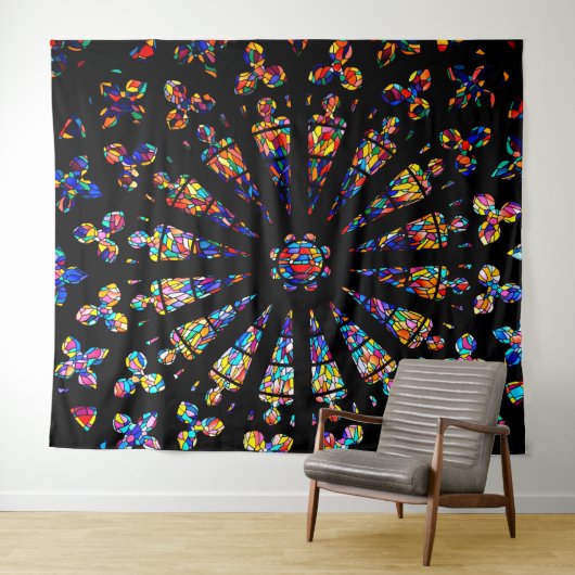 kleurstoffen van kleurloos glas wandkleed (In Situ (horizontaal))