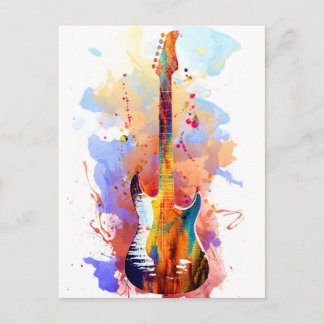 Kleurstofgitaar Briefkaart