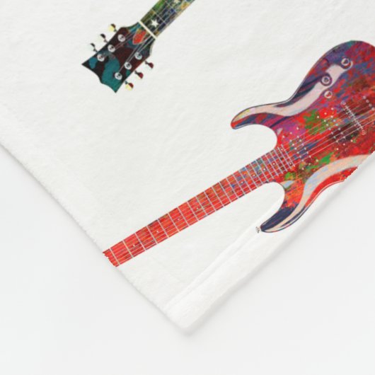 Kleurstofgitaar Fleece Deken (Hoek)