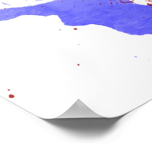 Kleurstofgitaar Poster (Hoek)