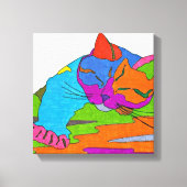 Kleurstofkat Canvas Afdruk (Voorkant)