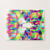 Kleurstofkat - gezicht - legpuzzel (Horizontaal)